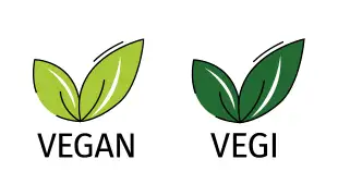 vegan Zeichen Speisekarte